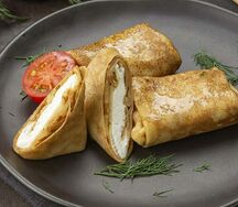Блины с творогом и изюмом 