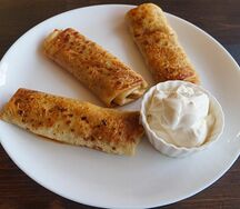 Блинчики с сыром Сулугуни