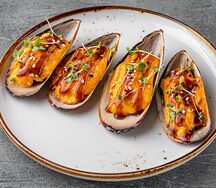 Запеченные мидии спайси