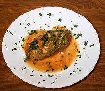 Гречаники из свинины с соусом