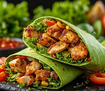 Шаверма в чесночном лаваше с двойной порцией мяса