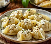 Пельмени жареные