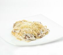Паста курица с грибами
