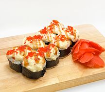 Запеченный ролл с крабом