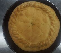 Пирог зеленый луком 