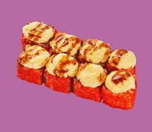 Запеченный ролл с тигровой креветкой