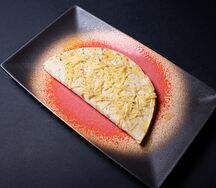 Кыстыбый с картофельным пюре и сыром пармезан