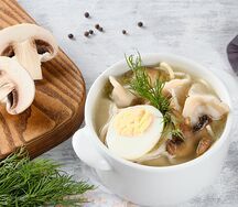 Суп с пельменями по-татарски с гусем
