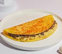 Кыстыбургер с картофельным пюре и шампиньонами