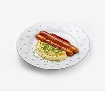 Куриные купаты с картофельным пюре