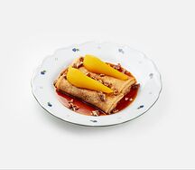 Блины с творогом и грушей