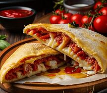 Пицца с колбасой