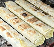 Шаурма куриная, картофель фри и Добрый кола