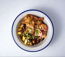 Картофель фри с курицей