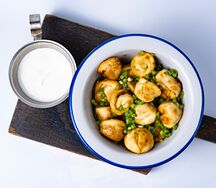 Жареные пельмени