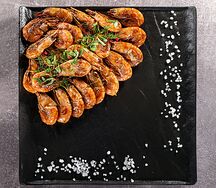 Креветки гренландские жареные