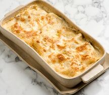 Лазанья с курицей и грибами