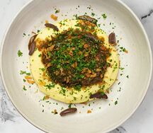 Телячьи щеки с картофельным пюре