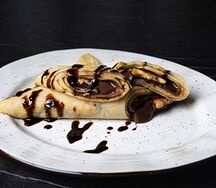 Блины с бананом и шоколадом