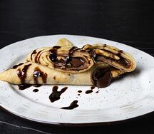 Блины домашние с бананом и шоколадом