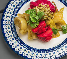 Гурийская капуста, маринованный перец и зеленый томат, чеснок, джонджоли