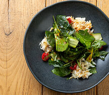 Камчатский краб, малина, цитрус