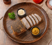 Буженина с горчицей и хреном