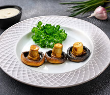 Грибы шампиньоны на углях