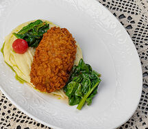 Пожарская котлета из телятины с трюфельным пюре