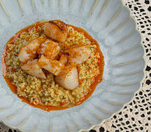 Пшенная каша с гребешком