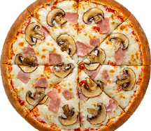 Пицца Грибная с ветчиной
