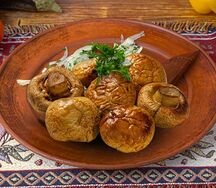 Шампиньоны на мангале