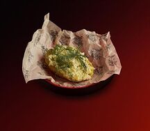 Печеный кинг картофель с моцареллой и зеленью