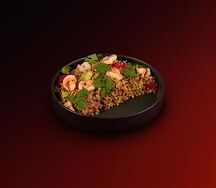 Калифорнийский с киноа, авокадо и креветками