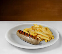 Колбасы с гарниром