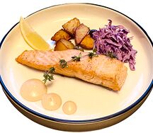 Стейк из лосося с азиатским соусом