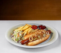 Хот-дог с колбасой на выбор