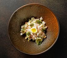 Оливье из печеных овощей