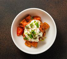 Салат с хрустящим баклажаном