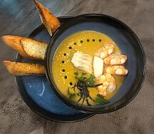 С треской и креветками