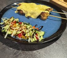 Сувлаки с овощами