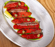 Печеный перец, анчоус, каперсы