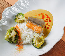 Филе лосося на пару 