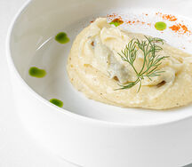 Пюре с таджасскими оливками и мускатом