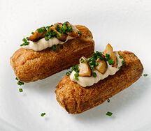 Эклеры с белыми грибами