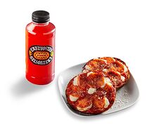 Напиток и снек пепперони