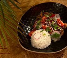 Курица Кунг Пао с рисом