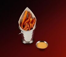 Батат фри с соусом кимчи