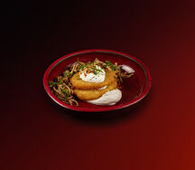 Хашбраун с грибами и сметанным кремом