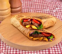 Стандартная Шаурма со свининой и картофелем фри